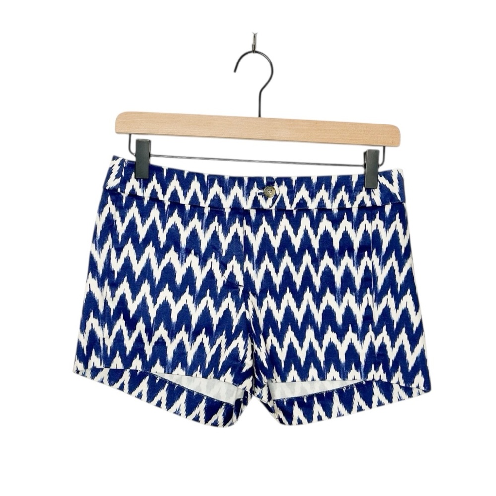 J. Crew Womens Chevron Print Shorts‎ Blue White 00